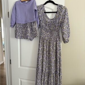 GAP Purple Floral Casual Dress matching